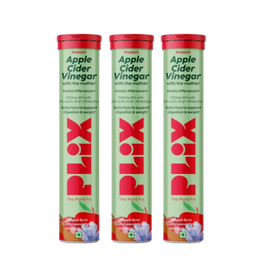 PLIX The Plant Fix Probiotics+ ACV Apple Cider Vinegar Effervescent Tablets - Distacart