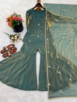 Thumbnail for Teeya Creation New Womens Trendy Embroidery Sequence Work Kurta Set - Dista