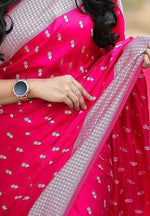 Thumbnail for Preksha Creation Banarasi Red Saree With Zari Work - Distacart