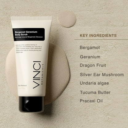 Vinci Botanicals Bergamot Geranium Body Scrub - Distacart