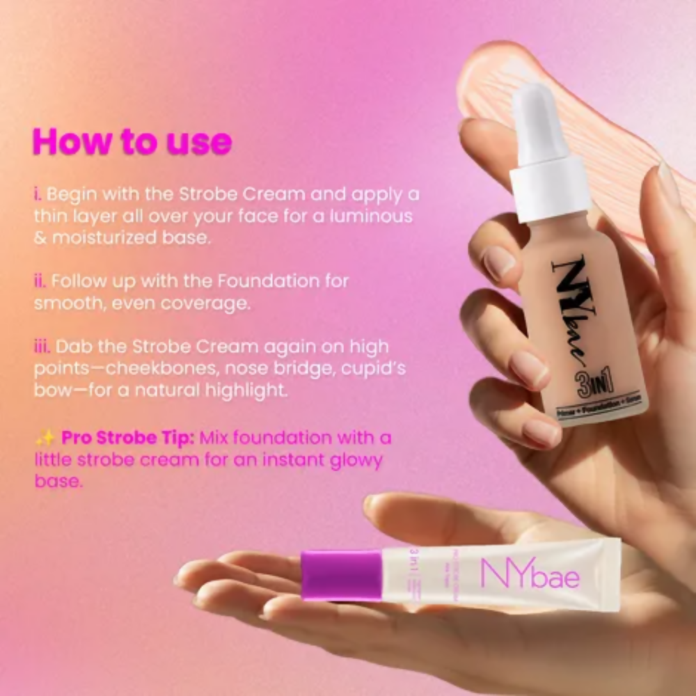 NY Bae Strobe Skin Tint Combo - Medium Skin - Distacart