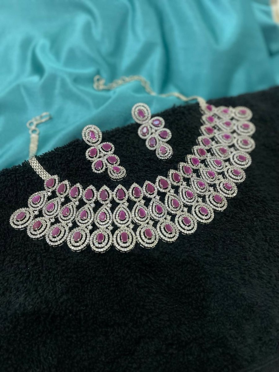 American Diamond Pink Set By House of Ree - Distacart