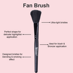 Thumbnail for Bronson Professional Fan Makeup Brush for Highlighter & Smooth Powder Application - Dista