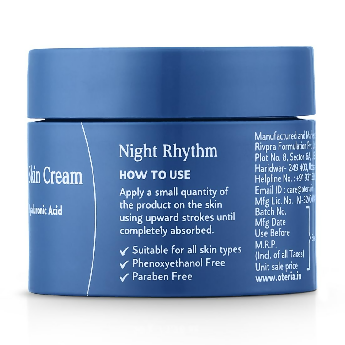 Oteria Premium Bounce Back Skin Face Cream - Night Repair Cream For Glowing Skin and Brightening - Distacart