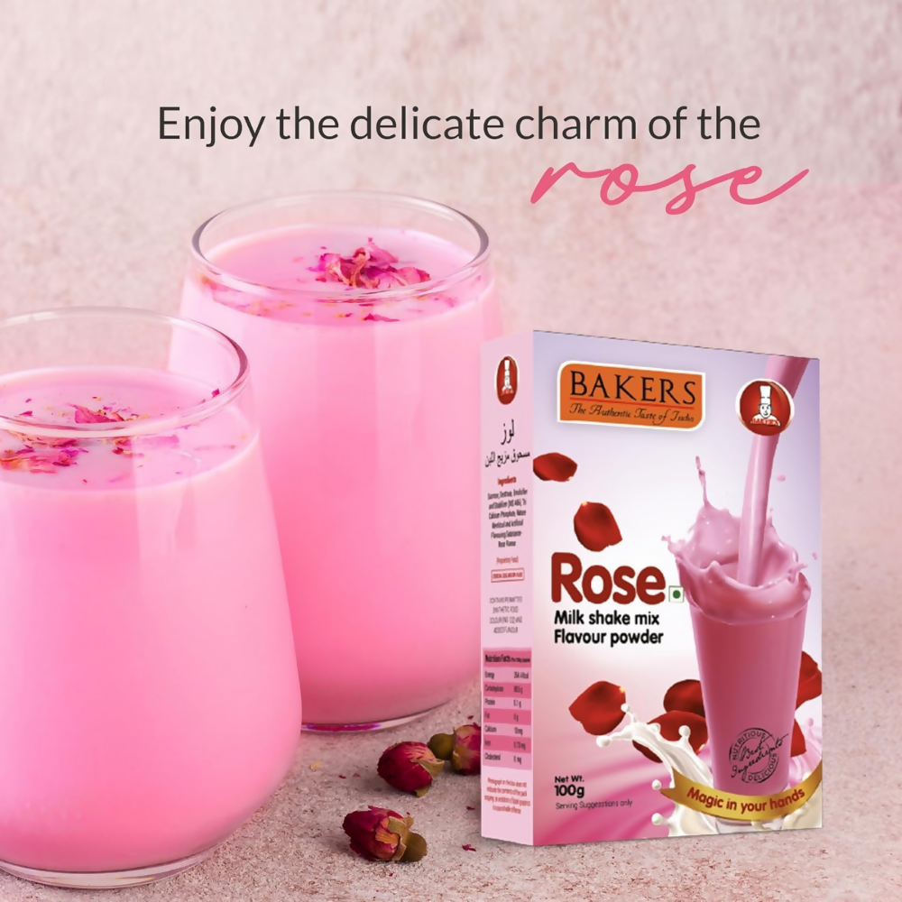 BAKERS Milk Shake Mix Combo - Rose, Vanilla, Strawberry & Blueberry - Dista