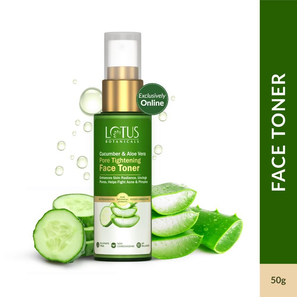 Lotus Botanicals Cucumber & Aloe Vera Pore Tightening Face Tone - Distacart