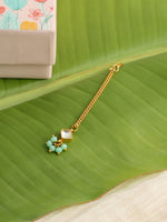 Thumbnail for Ruby Raang Green Kundan Tikka - Distacart