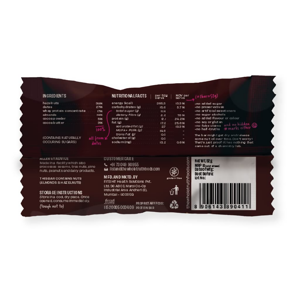The Whole Truth Protein Bar - Hazelnut Cocoa