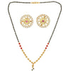 AanyaCentric Gold Plated Short Mangalsutra Set with Earrings - Distacart