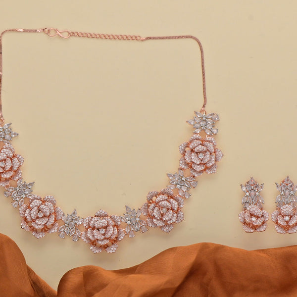Joban Fashion Women Brass Golden White Ad Necklace Set - Distacart