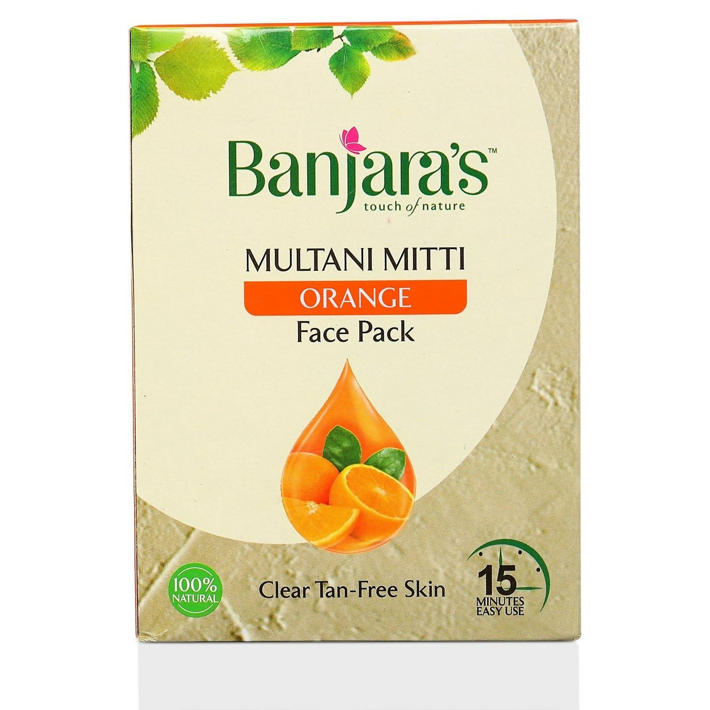 Banjara's Multani Mitti + Orange Face Pack Powder - Distacart