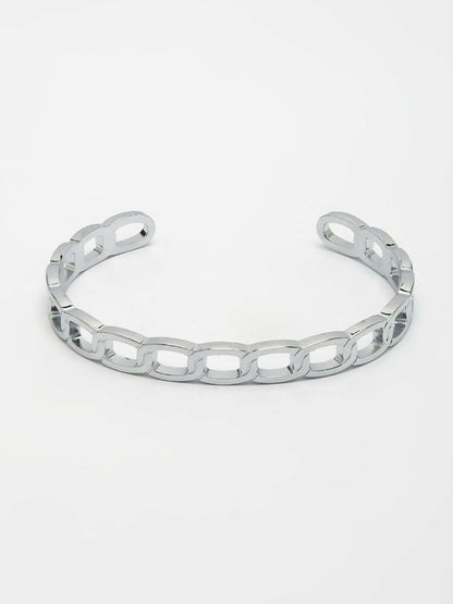 NVR Men's Silver Plated Cuff Bracelet - Distacart