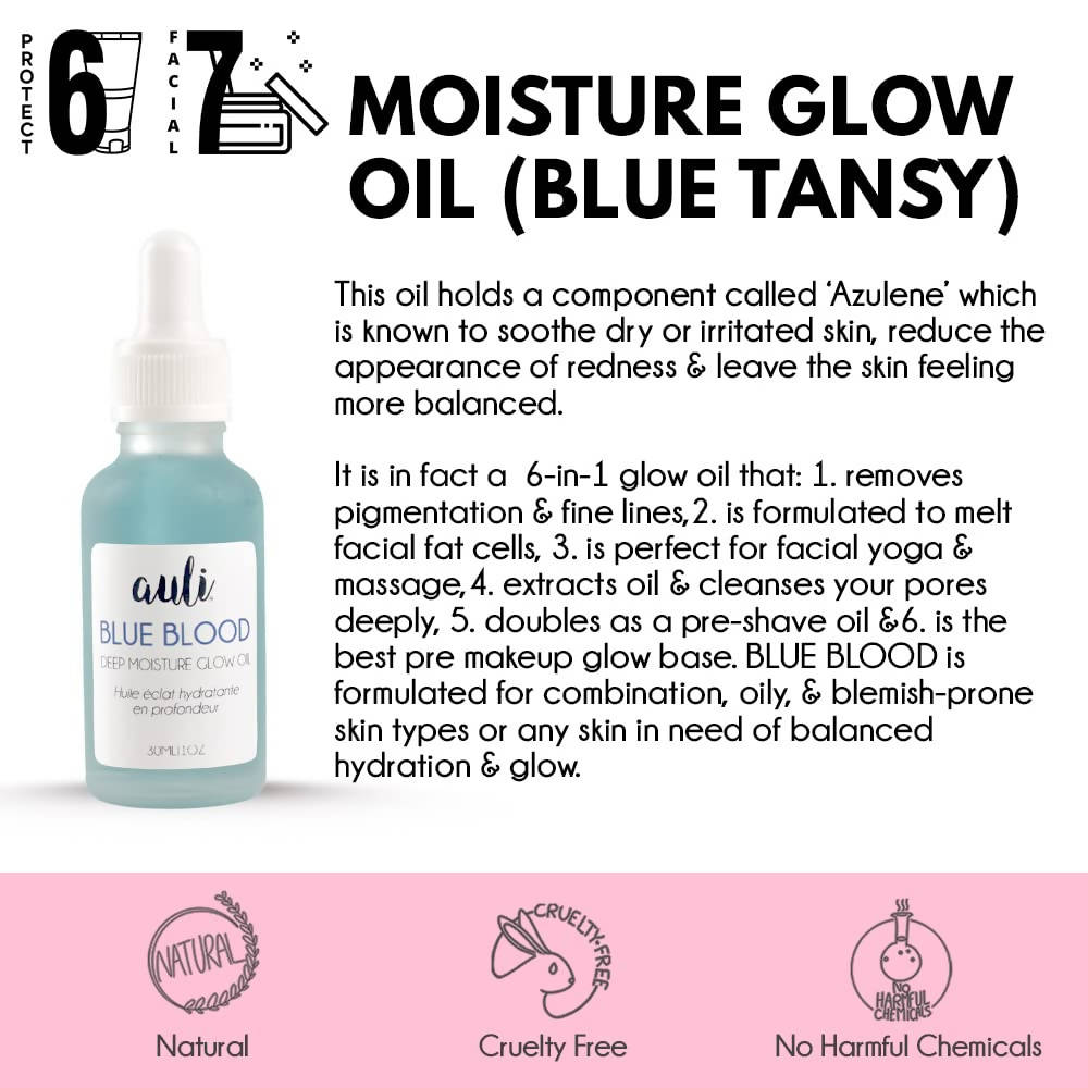 Auli Blue Blood Moisture Glow Oil (Blue Tansy) - Distacart