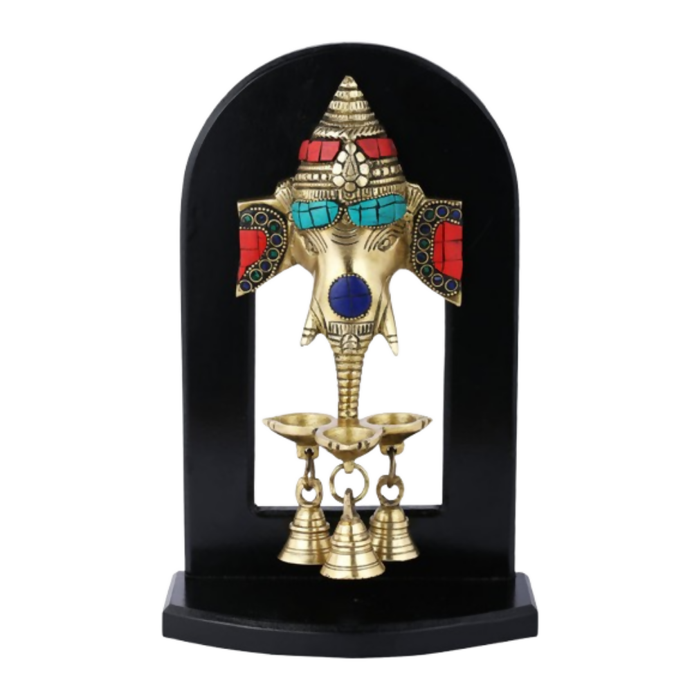 CraftVatika Handwork Ganesha Wall Hanging With Oil Lamp - Dista