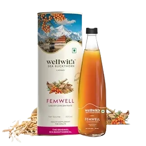 Wellwith Sea Buckthorn Femwin (Femwell) Ayurvedic Juice - Distacart