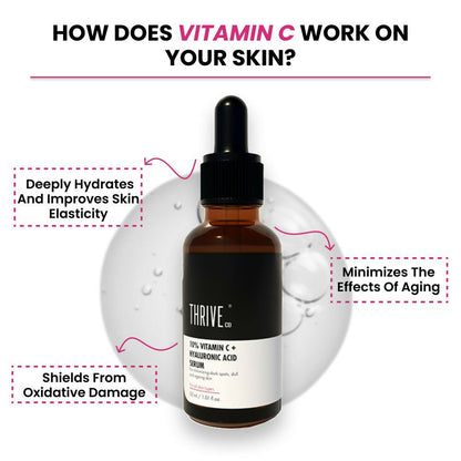 Thriveco 10% Vitamin C+ Hyaluronic Acid Serum - Distacart