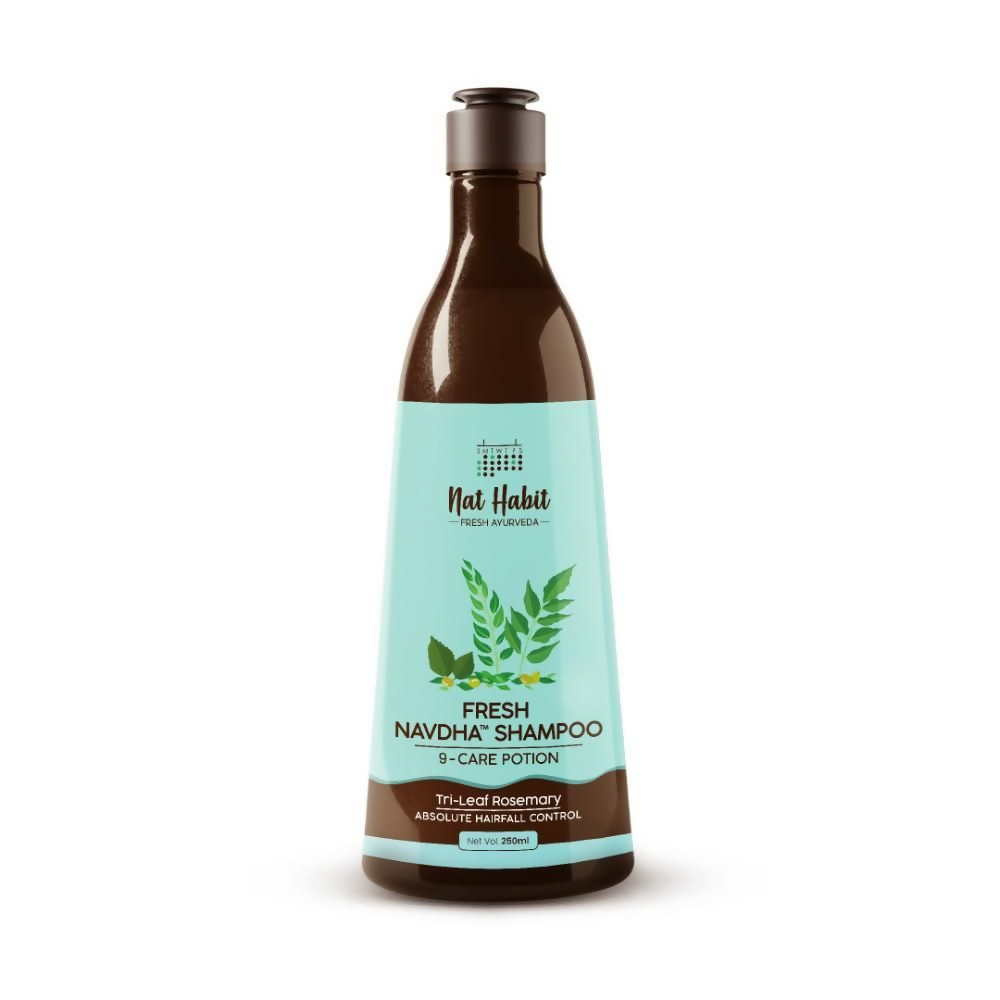 Nat Habit Tri-Leaf Rosemary Navdha Shampoo - Distacart