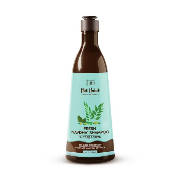 Nat Habit Tri-Leaf Rosemary Navdha Shampoo - Distacart