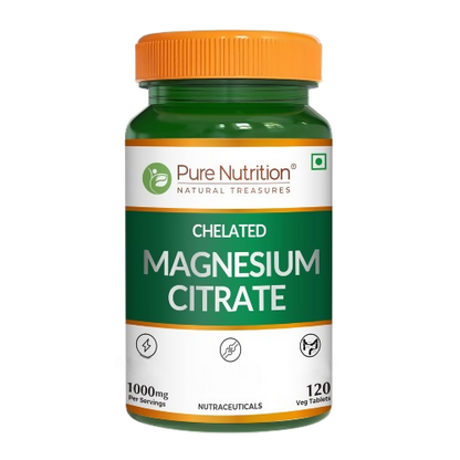 Pure Nutrition Chelated Magnesium Citrate Tablets 1000mg Per Serving - Dista