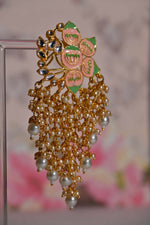 Thumbnail for Partywear Ethnic Orange Lotus Earrings By House of Ree - Distacart