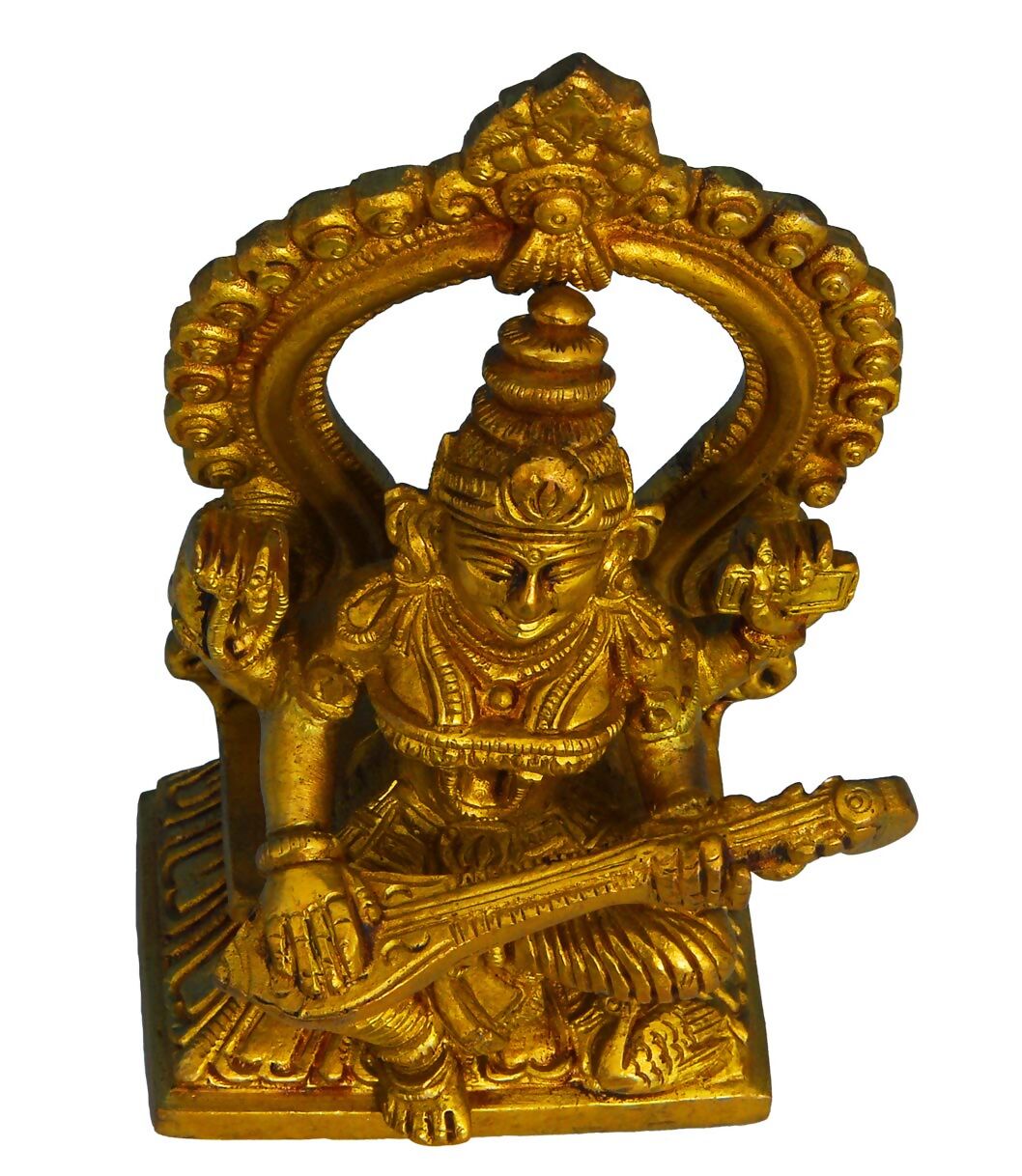 Raj Bharatahm Brass Goddess Saraswati Statue - Distacart