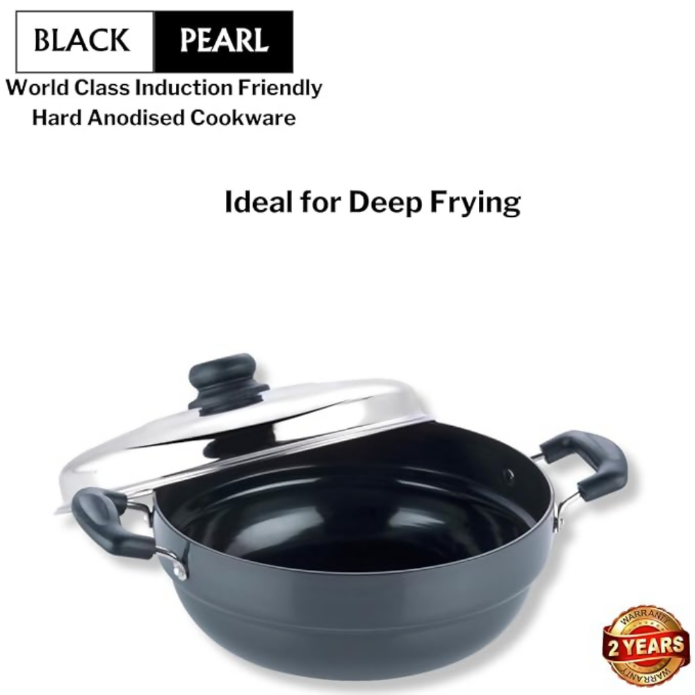 Vinod Black Pearl Hard Anodised Multi Kadai - Dista