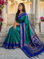 Thumbnail for Shree Shyam Fashion Rama Silk Blend Saree - Dista