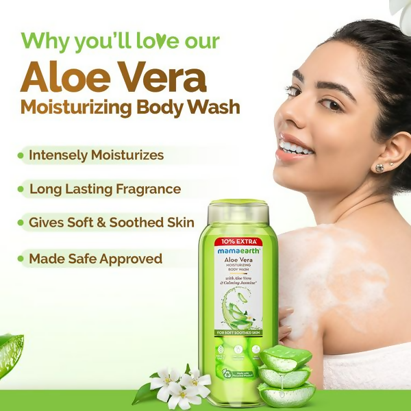 Mamaearth Aloe Vera Moisturizing Body Wash with Aloe Vera & Calming Jasmine - Distacart