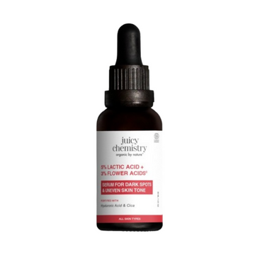 Juicy Chemistry 5% Lactic Acid + 3% Flower Acids Face Serum - Distacart