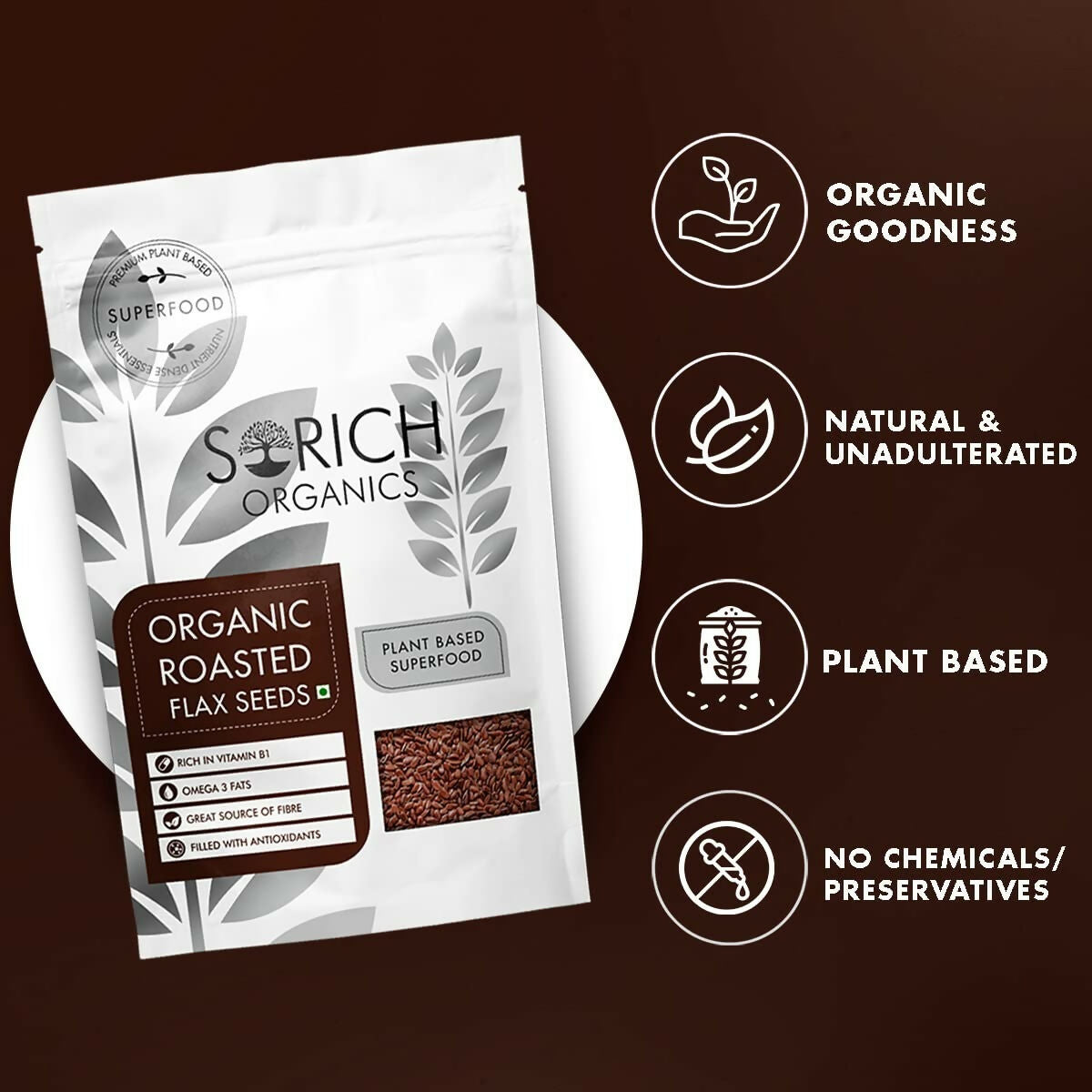 Sorich Organics Roasted Flax Seeds - Distacart