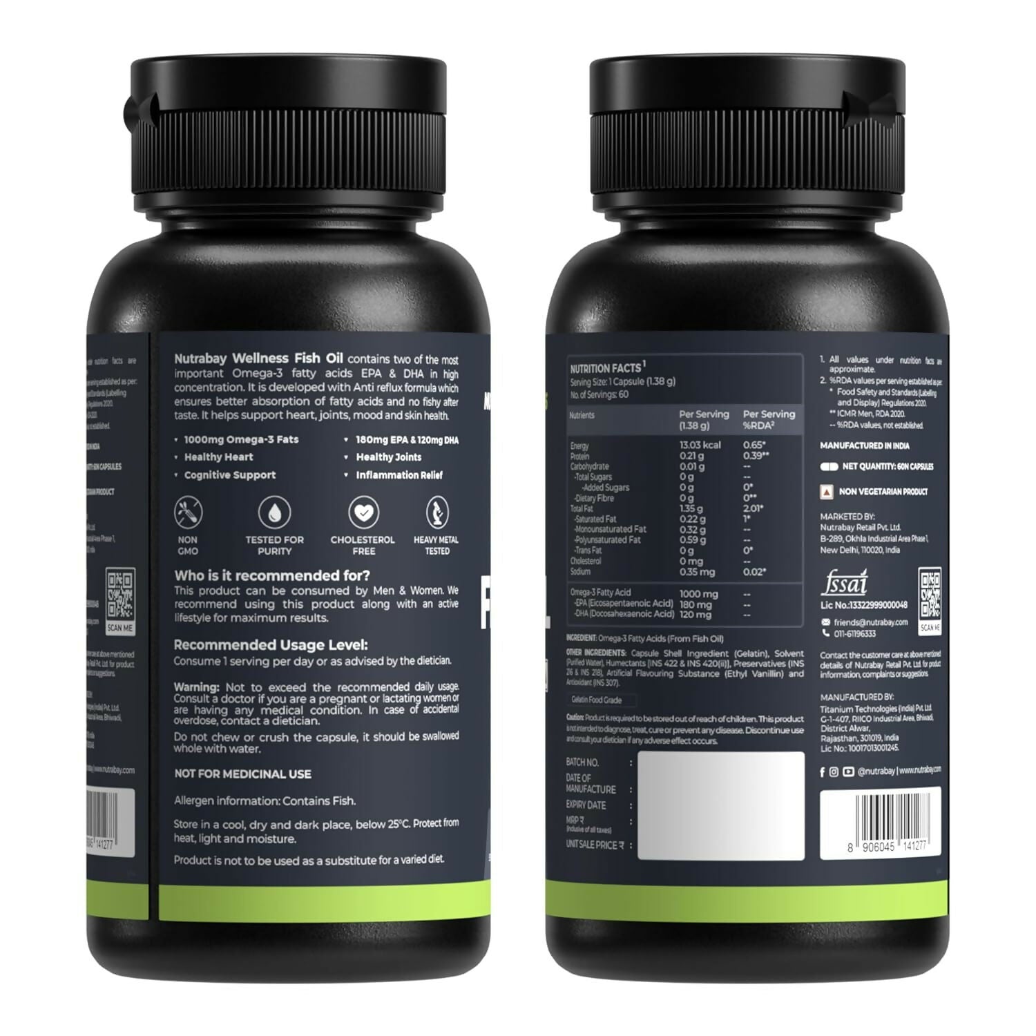 Nutrabay Wellness Omega 3 Fish Oil Capsules - Distacart