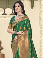Thumbnail for Astita Silk Green Saree