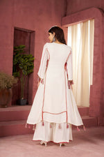 Thumbnail for The52 Women's Gorgeous Rayon Fabric Thread Work Straight Kurta Palazzo Set - Distacart