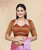 Thumbnail for Joban Fashion Women's Rust Embroidered Stitched Blouse