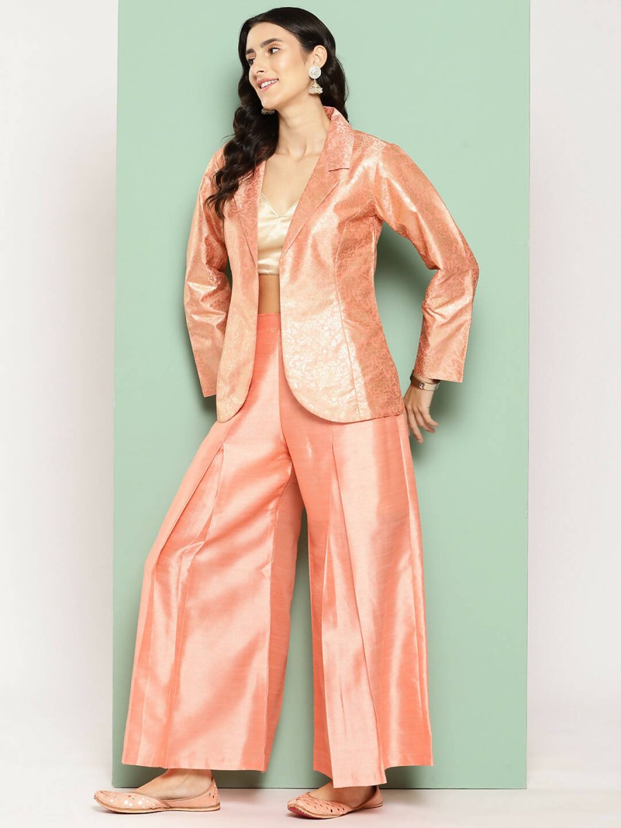Ahalyaa Women's Traditional Wear Co-ods - Peach - Distacart