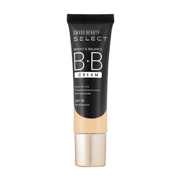 Swiss Beauty Select Bright & Balance BB Cream With Niacinamide - 4 Creamy Ginger - Distacart