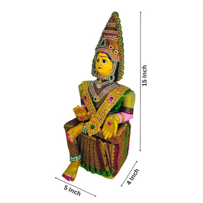 SRI YAGNAA - Varalakshmi Ammavari Decorated Doll - Multicolour - Dista
