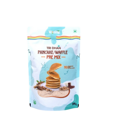 Vedas Kitchen Tri Dhan Waffle/Pancake Premix - Dista