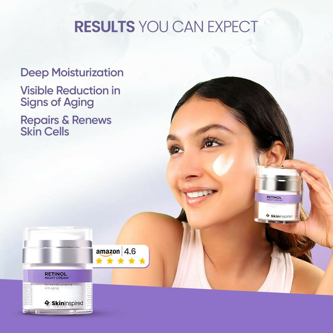 SkinInspired Retinol Night Cream For Wrinkles & Anti-Aging - Distacart