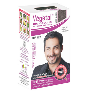 Vegetal Bio Colour, Men Hair Color - Soft Black - Distacart