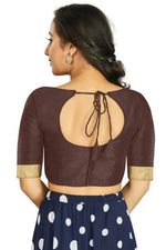 Thumbnail for Aastha Fashion Women's Coffee Art Silk Designer Traditional Readymade Blouse - Distacart