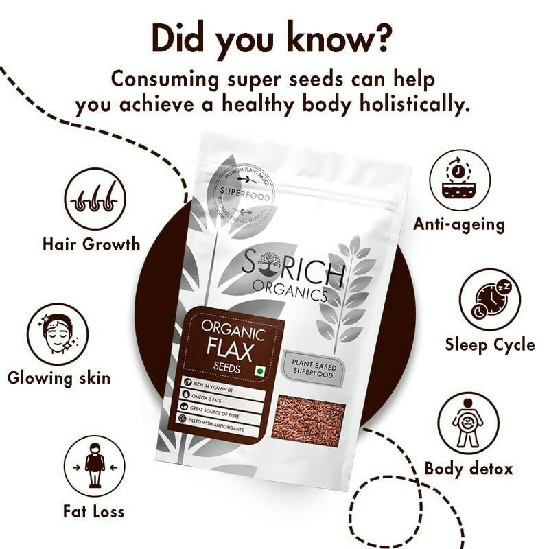 Sorich Organics Flax Seeds - Alsi Seeds - Distacart
