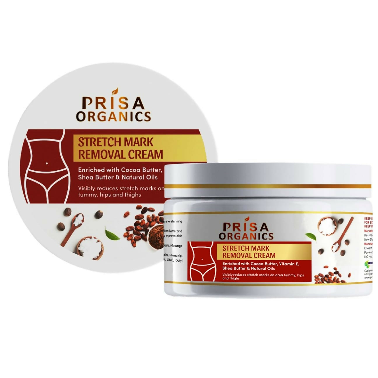 Prisa Organics Stretch Mark Removal Cream To Reduce Stretch Marks, Scars, Spots, Discolouration - Distacart