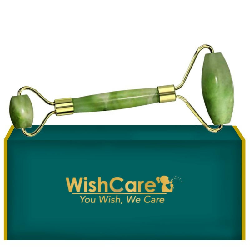 WishCare Face Massage Jade Roller For Glowing Skin - Green - Distacart