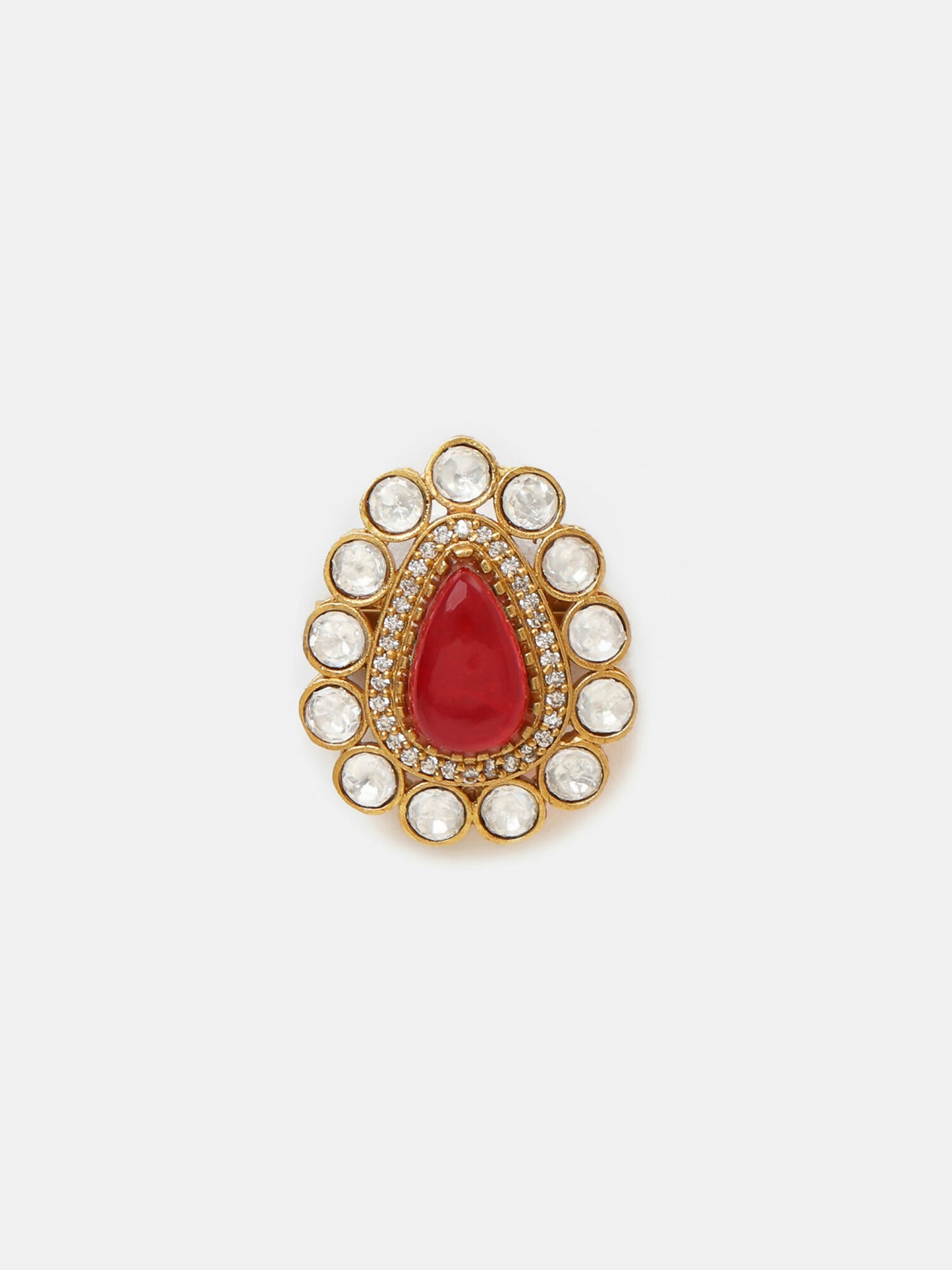Ruby Raang Teardrop Brooch - Distacart
