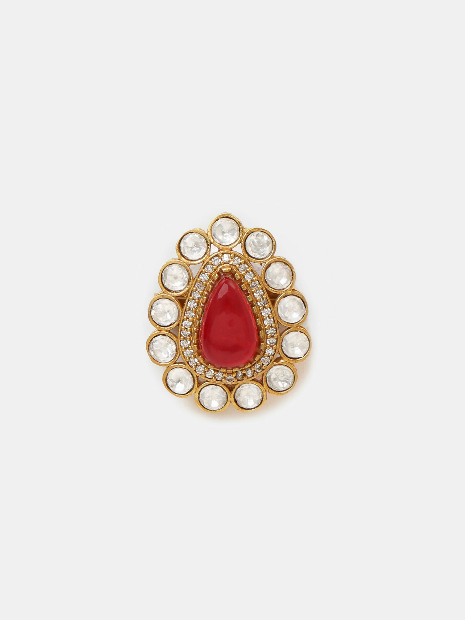 Ruby Raang Teardrop Brooch - Distacart