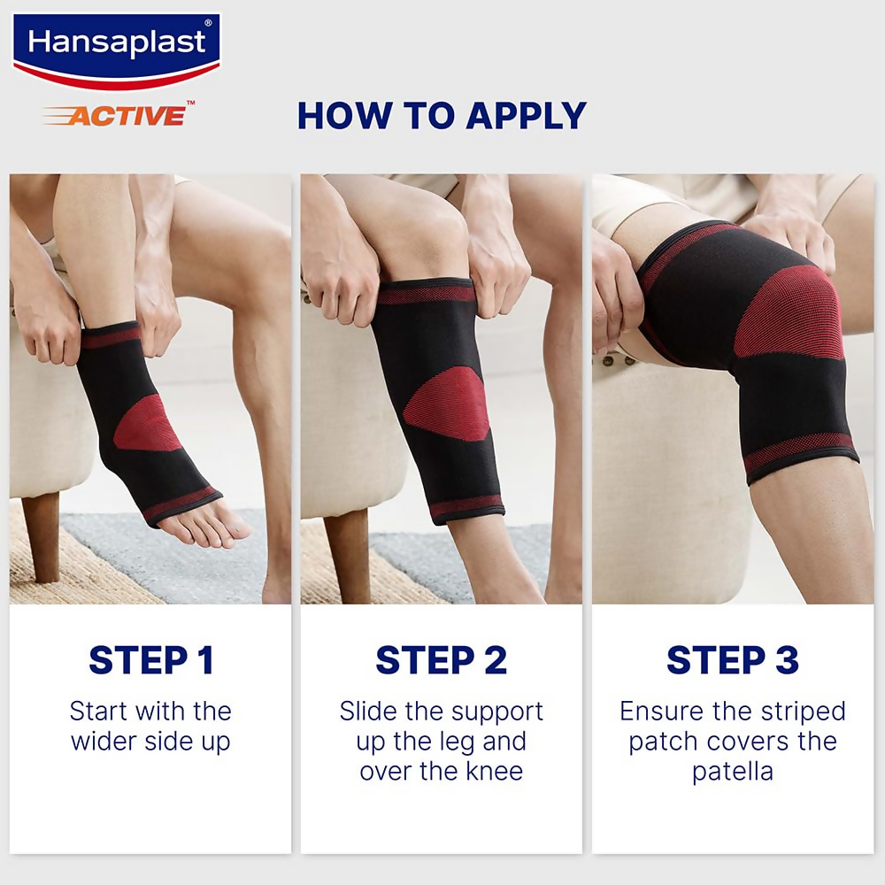 Hansaplast Active Knee Support for Men & Women (Pair) - Distacart