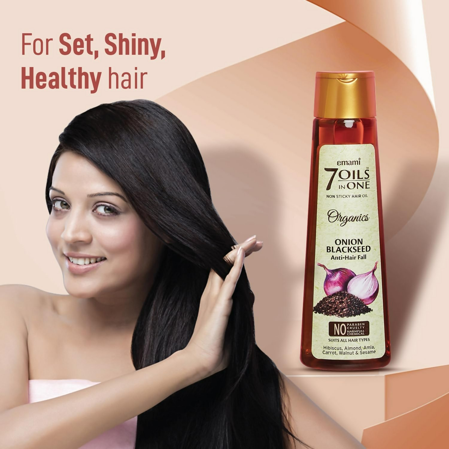 Emami 7 Oils In One Organics Onion Blackseed Hair Oil