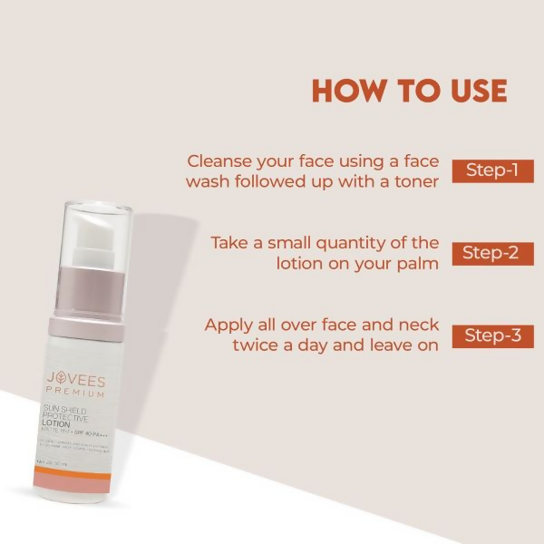 Jovees Premium Sun Shield Protective Lotion SPF 40 PA+++ - Distacart