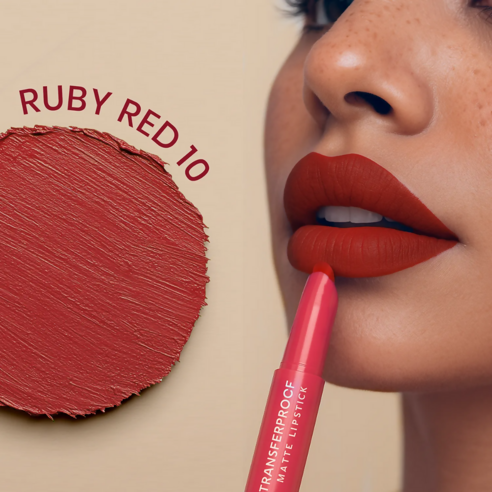 NY Bae Transfer-proof Matte Crayon Lipstick – Ruby Red 10 - Distacart